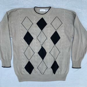 90’s Brian MacNeil Argyle dad Grandpa Dad Sweater